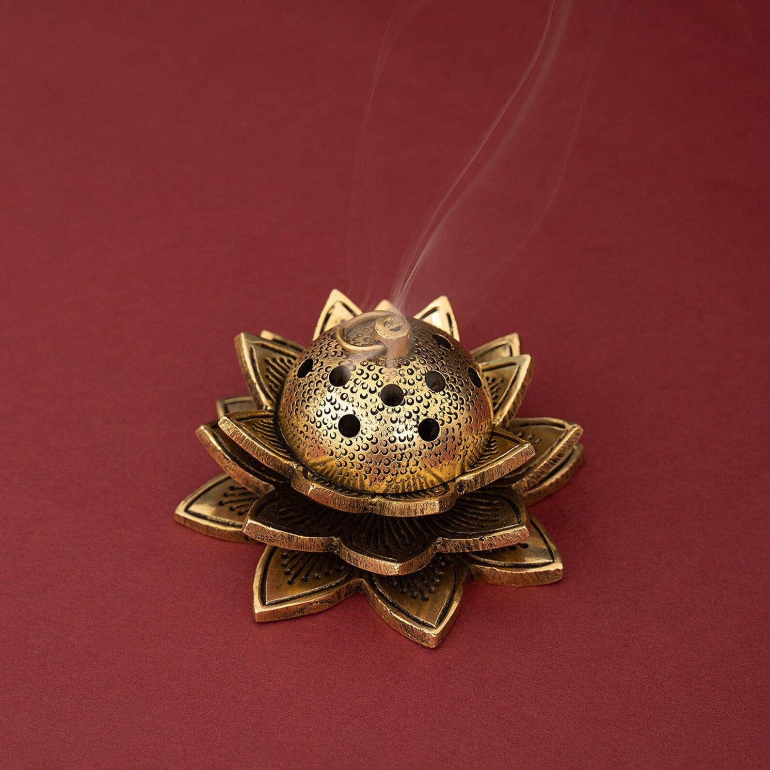 Brass Lotus Shape dhoop dani/Incense Holder for Gift Item/Home décor